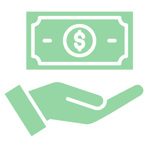 This image shows a dollar in the hand indicating economy service